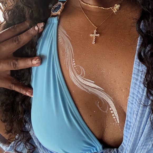 Moda Minx Curve Bikini with gem details‎ in blue - Picture 6 of 7